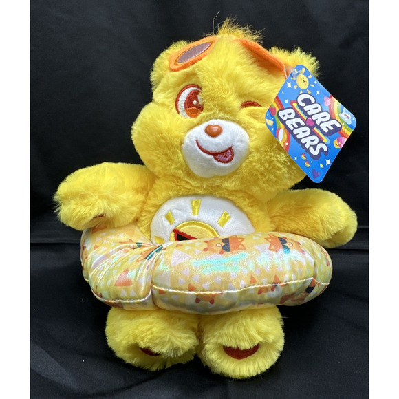 Care Bears Funshine Bear Summer Plush 8" Pool Float Yellow Sun Dan Dee NWT - Picture 1 of 6